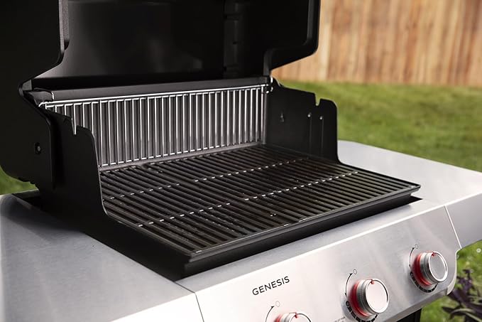 Weber Genesis E-315 Natural Gas Grill for Outdoor Cooking, 3 Burners, Black