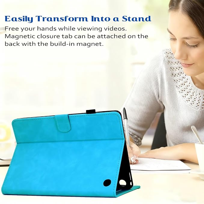 Case for Kindle Fire HD 10 &amp Fire HD 10 Plus 13th/11th Generation 2023 2021 | Synthetic Leather Flip Folio Stand Cover with Auto Wake/Sleep for Kindle Fire HD 10 &amp Fire HD 10 Plus Beach