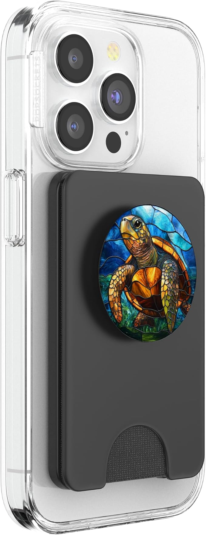 Stained Glass Aesthetic Mosaic Cute Ocean Sea Turtle PopSockets Adhesive PopGrip