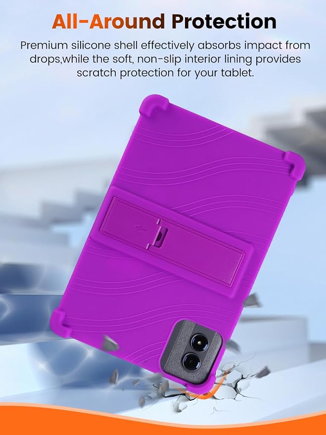 Case Compatible with TABWEE T50 11 inch Tablet – Shockproof Silicone Protective Case with Kickstand Anti-Slip Drop-Resistant Business Style (Black)
