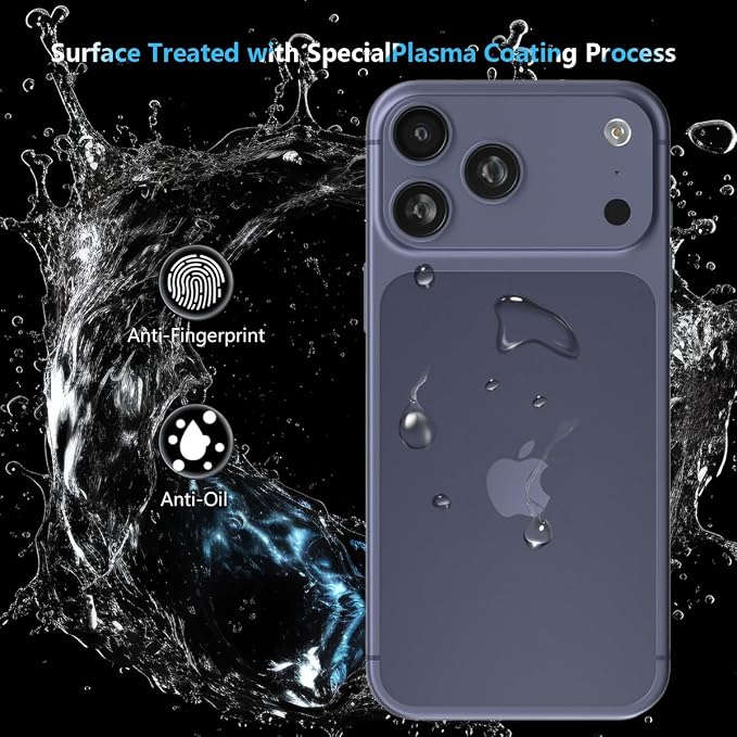 for iPhone 17 Pro Max Back Screen Protector Flexible Film Not Glass with Camera Lens Protector 2+2 Pack Self-Healing Anti Scratch HD Clear Soft TPU Protective Hydrogel Film