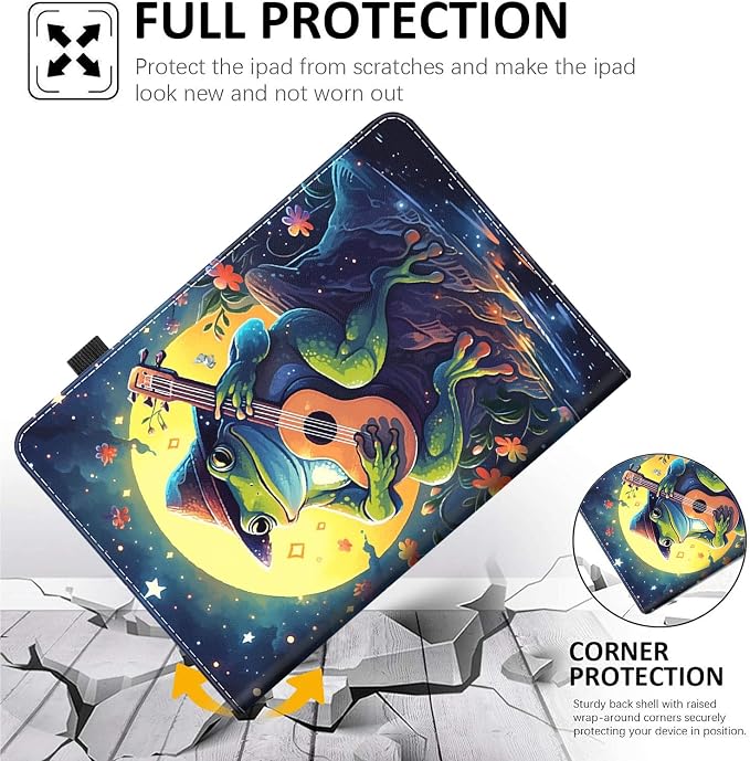 Case for All-New Amazon Fire HD 10 and 10 Plus Tablet (13th/11th Generation 2023/2021 Release) 10.1 Multi-Angle Smart Stand Cover Auto Sleep/Wake Skull and Fire