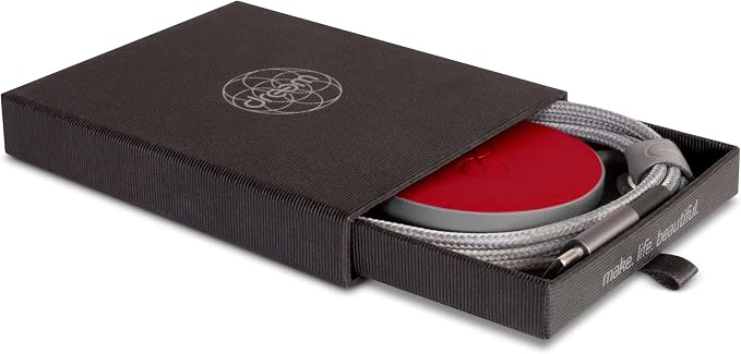 Dreem Empower Magnetic Wireless Charger Pad – Compatible with MagSafe for iPhone 17/16/15/14/13/12 &amp Qi-Certified Devices – Premium Vegan Leather [RED]