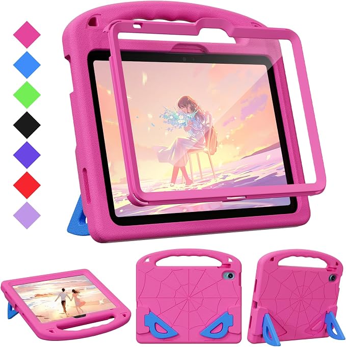 Kids Case for iPad 9th/8th/7th Gen. (10.2-inch 2021/2020/2019) | Shockproof Cover with Built-in Screen Protector and Stand Black