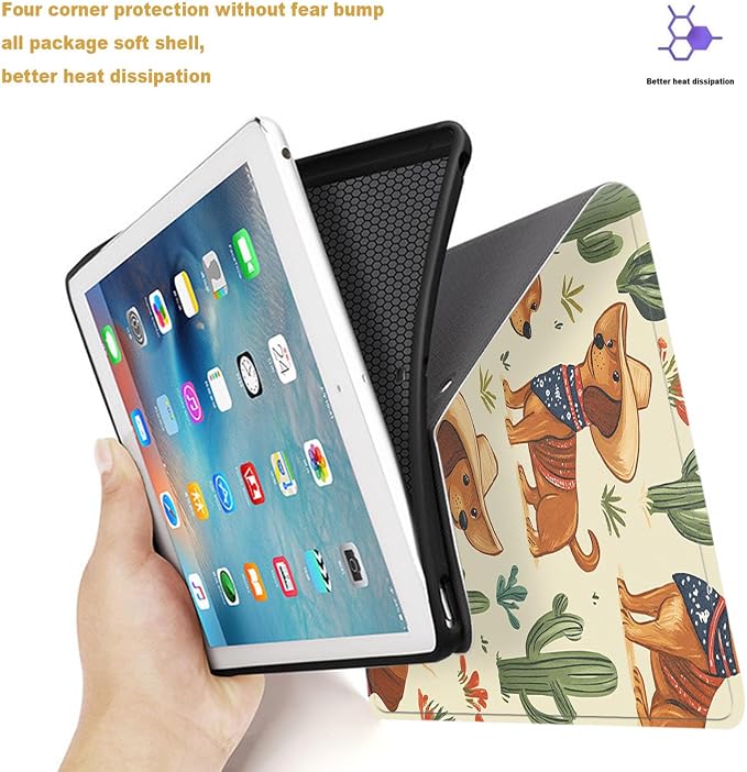Tablet Case for 6 All-New Kindle (11th Generation2024/2022 Release)Shockproof Protective Cover with StandAuto Wake/SleepAmerican Flag Deer