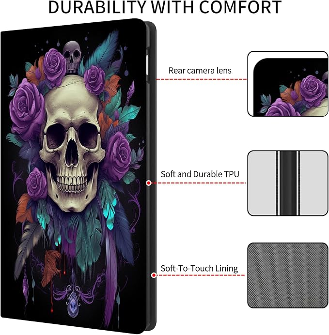 Case for 7 All-New Kindle Paperwhite (12th Generation 2024) and Kindle Colorsoft Signature Edition CoverSlim PU Leather Smart Cases with Auto Wake/Sleep-Black Cat Night Sky