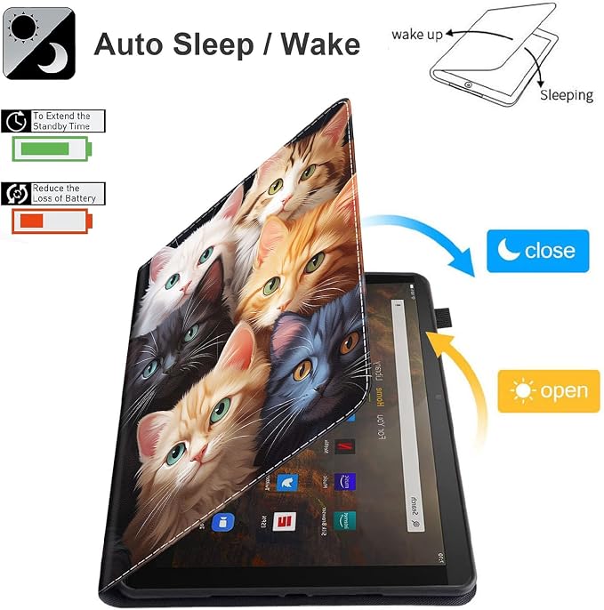 Case for Amazon Kindle Fire Max 11 Case (13th Gen 2023 Release) 11，Slim Fit Foldable Standing Cover Case with Auto Sleep/Wake for Fire 11 Max Tablet，Skull and Fire