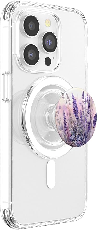 A Lavender Bouquet in Purple Watercolors A Flowery Lavender PopSockets Adhesive PopGrip