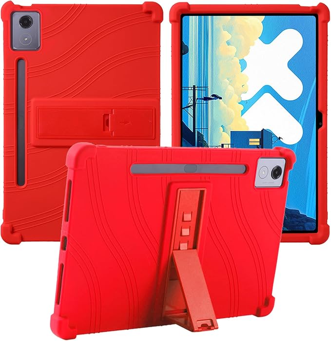 for Lenovo Idea Tab Pro 12.7 inch Tablet CaseBOVUGAC Soft Silicone Adjustable Stand Shockproof Kids Friendly for Lenovo Idea Tab Pro Tablet(Black)