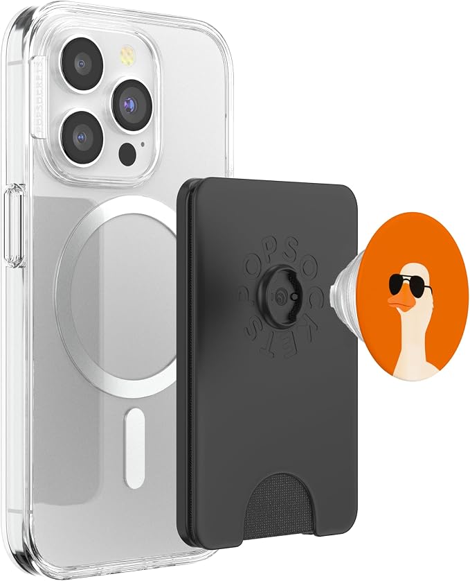 Cosmic Orange Cool Goose Illustration Print PopSockets PopGrip for MagSafe