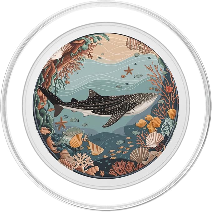 Whale Shark Ocean Scene | Coral Reef Adventure PopSockets PopWallet for MagSafe