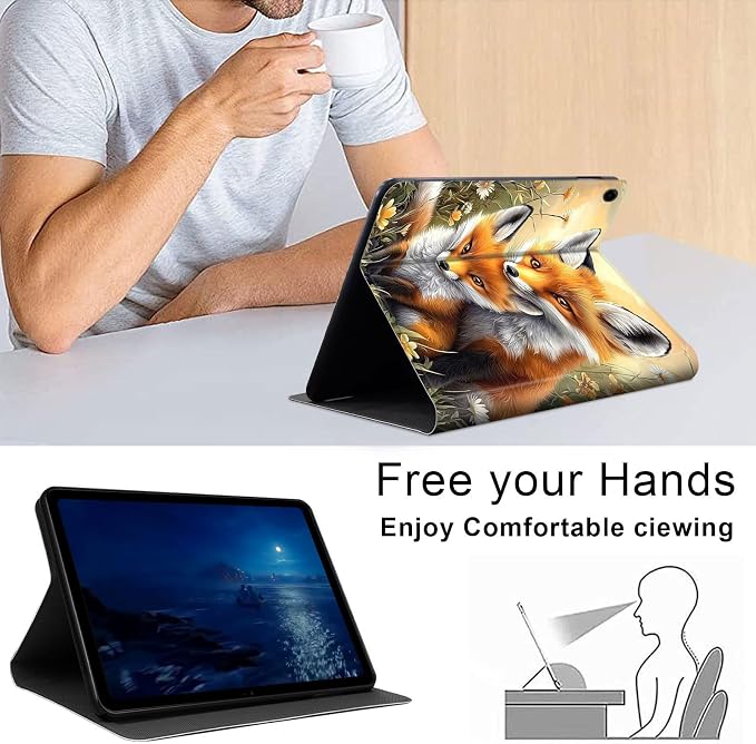 Case for Samsung Galaxy Tab A11 Plus 2026 &amp Galaxy Tab A9+ 11 Slim Smart Stand Cover with Auto Wake/Sleep Shockproof Protective Shell for Work &amp School Astronaut