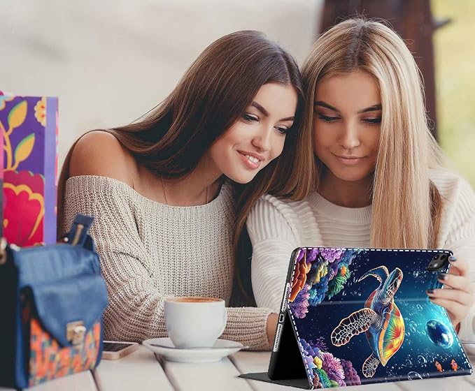 Case for New iPad (A16) 11th Generation 11 Inch 2025 for iPad 10th Generation 10.9 2022 Multi-Angle Smart Stand Cover Auto Sleep/Wake Halloween Panda Wizard and Pumpkin