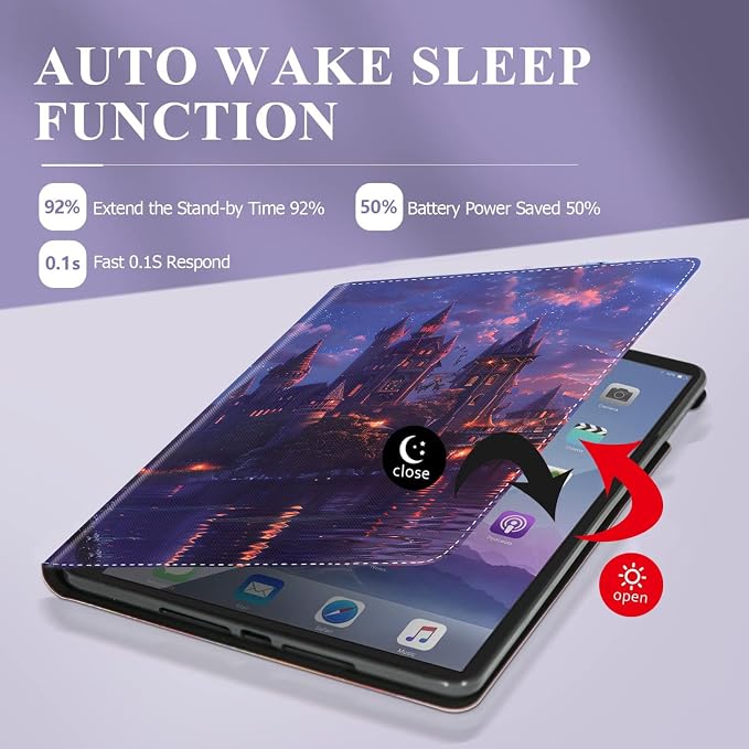 Case for iPad (A16) 11th Generation 11 Inch 2025 / iPad 10th Generation 10.9 Inch 2022 Ultra-Thin Multi-Angle Protective Cover with Auto Sleep/Wake A Dark Horse