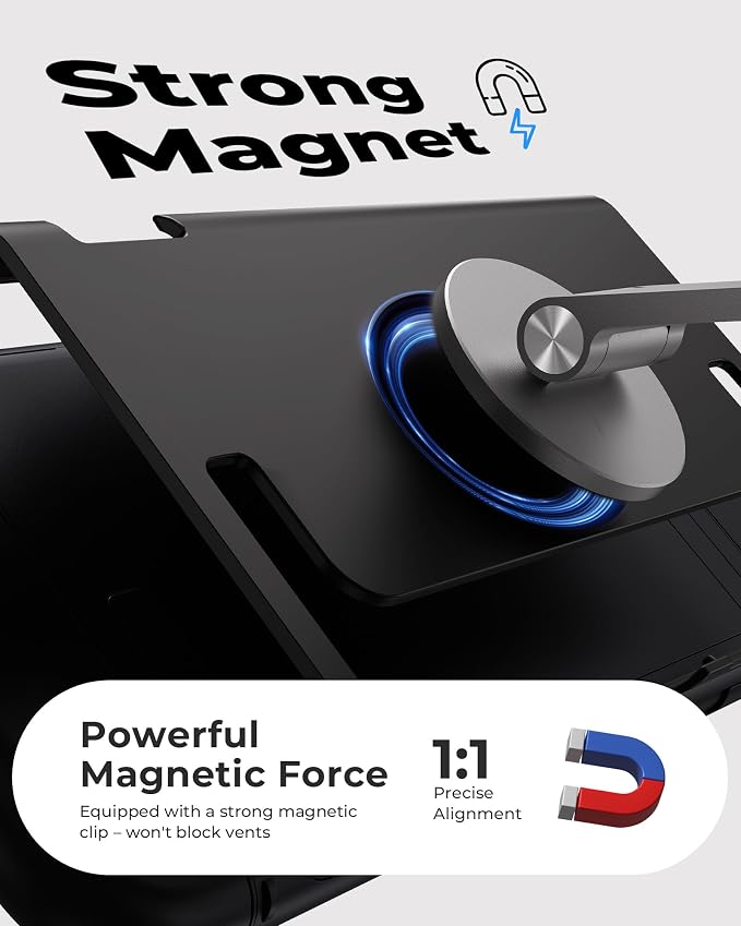 Foldable Magnetic Stand Holder for Nintendo Switch 2 iPhone | Aluminum Alloy Adjustable Design MagSafe-Compatible Portable Kickstand Mount Switch 2 Accessories for Desktop &amp Travel