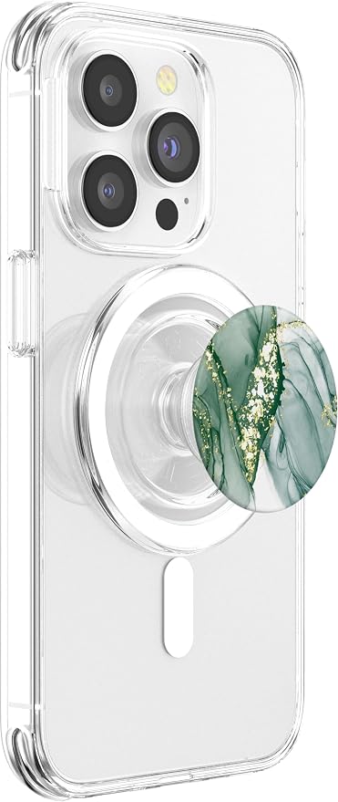 Elegant Jade Green Pattern and Dark Forest Green PopSockets Adhesive PopGrip