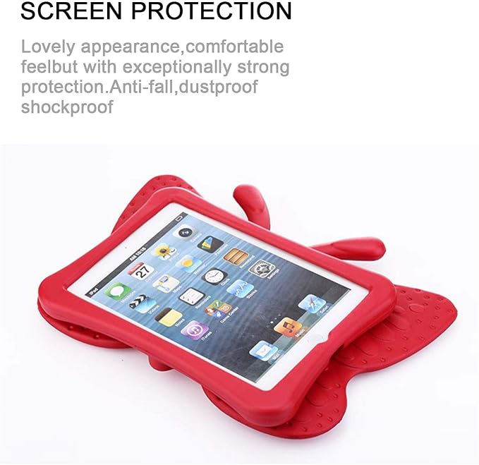 Kids Case for 7.9 iPad Mini 5/4/3/2/1 Silicone Shockproof Cover with Handle Kickstand Black