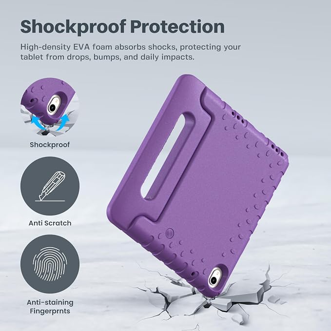 Kids Case for Onn 8 inch Tablet Case Gen 4 2024 (Model:100135923) | Foldable handle highly durable odorless and easy to install suitable for children's learning and play.
