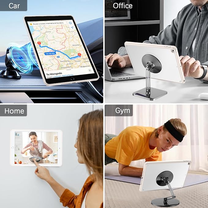 Telaso Magnetic for iPad 9th Generation/iPad 8th Generation/iPad 7th Generation Case iPad 10.2 inch 2021/2020/2019 Translucent Matte Back Soft TPU Bumper Military Grade Protective Case Black
