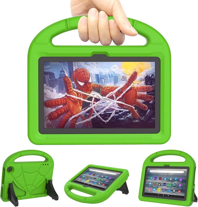 Kids Case for New Tab 7-inch 2024 Lightweight Shockproof Kid-Proof Cover with Stand Cover - Black