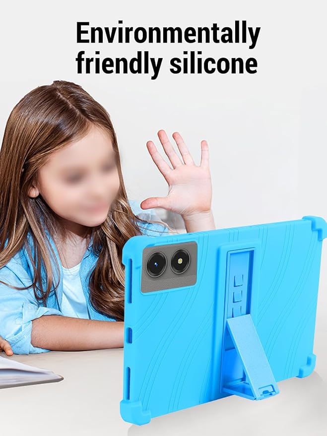 for TABWEE T50 (11 Inch) Android 16 Tablet Protective case ZBAGUG Shockproof Lightweight Silicone Protective Cover with Stand Child-Friendly Protection Easy to Clean Design Black.