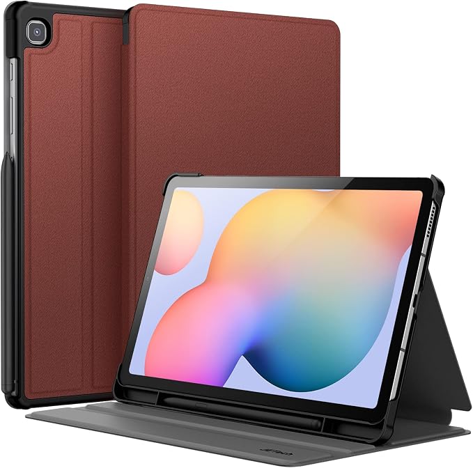 JETech Folio Case Cover for Samsung Galaxy Tab S6 Lite 10.4 Black | Multi-Angle Stand Cover S Pen Holder Slim Protective Cover Auto Wake/Sleep
