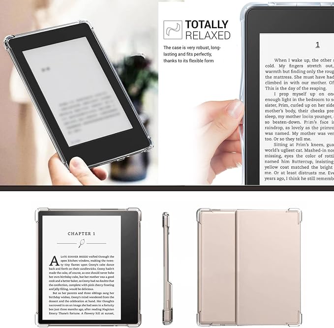 Clear Case for All-New Amazon Kindle Fire Max 11 Tablet (13th Generation 2023 Release) 11 Slim Lightweight Shell Transparent Soft TPU Back Shockproof Crystal Reinforced Corner Cover Clear