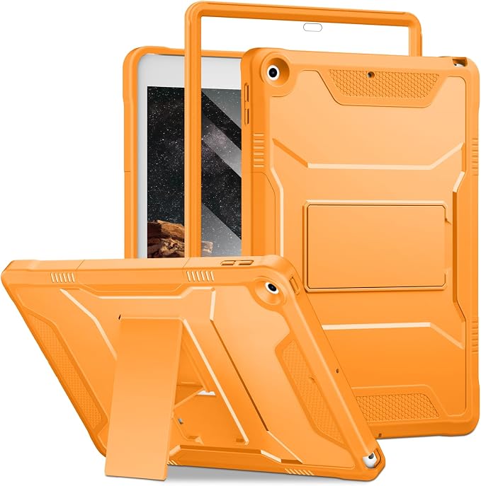 DTTO Case for for iPad 9th/8th/7th Generation 10.2-inch Black | Durable Shockproof Protective Cover Built-in Screen Protector &amp Kickstand Corner Protection