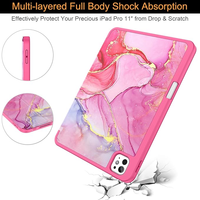 Soke Case for iPad Pro 11 Inch (M5 2025/M4 2024) - Book Black | Built-in Apple Pencil Slot Auto Sleep/Wake Lightweight Protective Cover