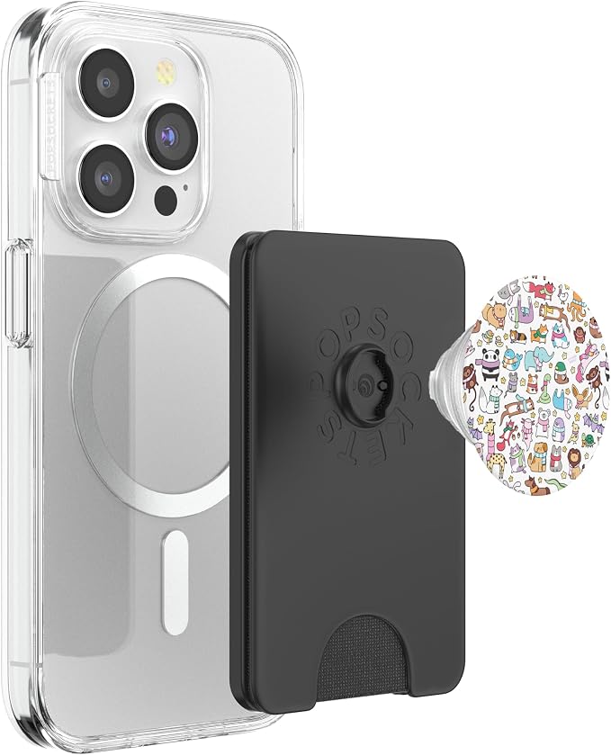 Cute Animals Doodles PopSockets PopGrip: Swappable Grip for Phones &amp Tablets PopSockets Adhesive PopGrip