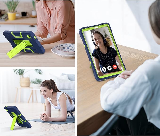 case for Galaxy Tab A9 8.7 2023 Case Hard PC Soft Silicone Kickstand Rugged Heavy Duty High Impact Protective Case for Samsung Galaxy Tab A9 8.7 Inch 2023 SM-X110 SM-X115 Black