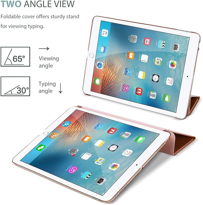 ProCase Smart Case for iPad mini 1 2 3(Model: A1432 A1454 A1455 A1489 A1490 A1491 A1599 A1600) Slim Lightweight Stand Cover with Translucent Frosted Back Support Auto Sleep/Wake -Grey