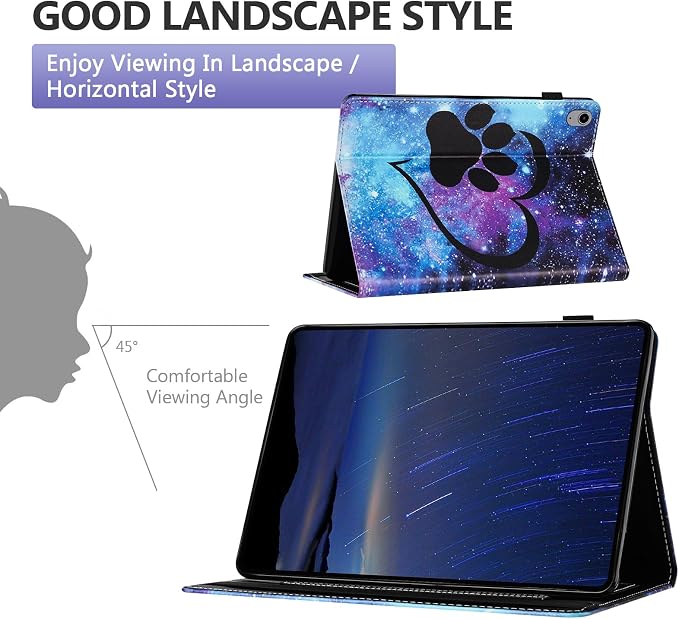 Dteck for iPad A16/10th Generation 10.9 Inch 2022 Case with Pencil HolderPremium PU Leather Folio Multiple Viewing Angles Stand Cover Auto Wake/Sleep Protective Tablet Cases for Women MenBookshelf