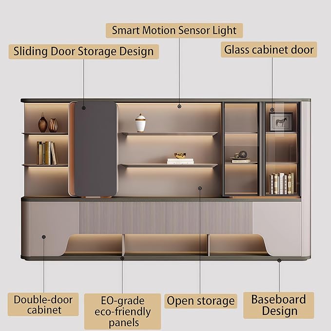 Modern L Shaped Desk, 126.0 inch Large Desk with Storage, Executive Desks for Home Office No Installation Required with Drawers and Lockable, Without Desk or Computer Chair (Filing Cabinet)
