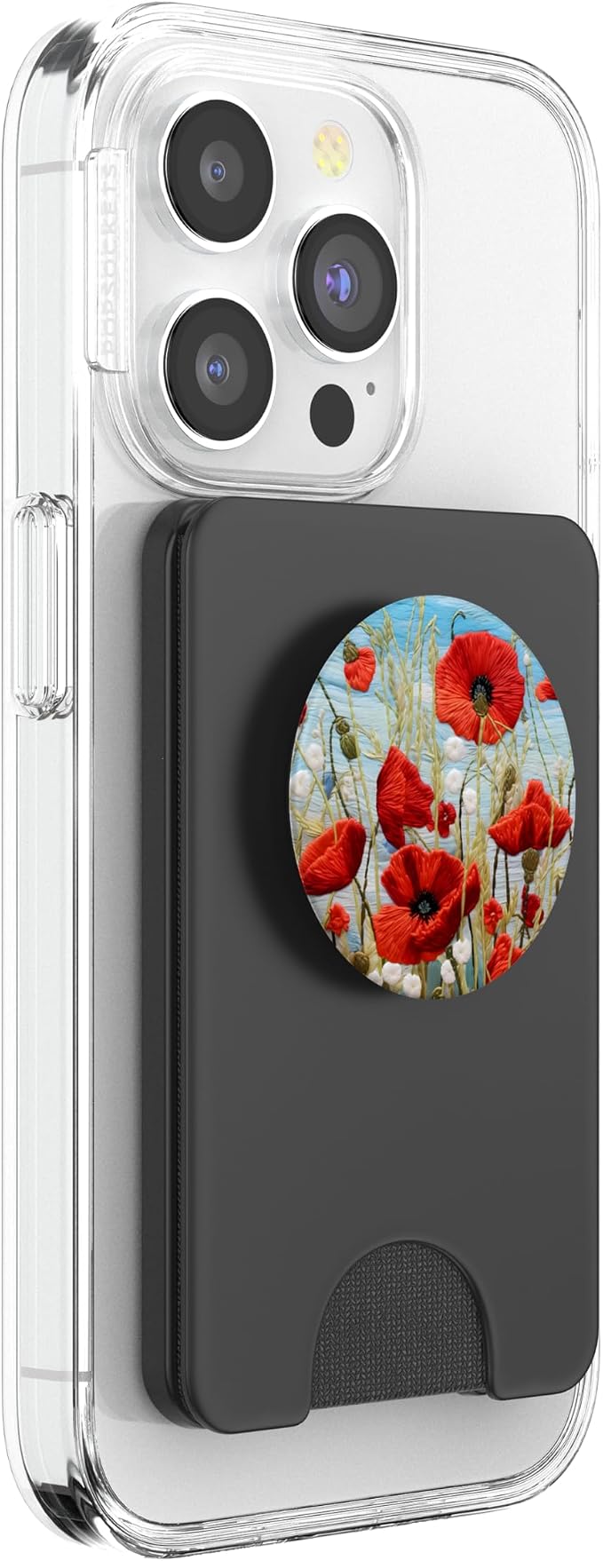 Beautiful Wildflowers in a Grainfield A Red Poppy Flower PopSockets PopGrip for MagSafe