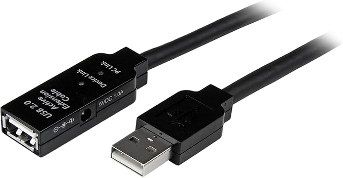 StarTech 3m Active USB 5Gbps Extension Cable USB-A M/F TAA | 3.0 repeater With AC power adapter Fully shielded USB 3.2 Gen1 Type-A USB Powered Blue LED status indicator
