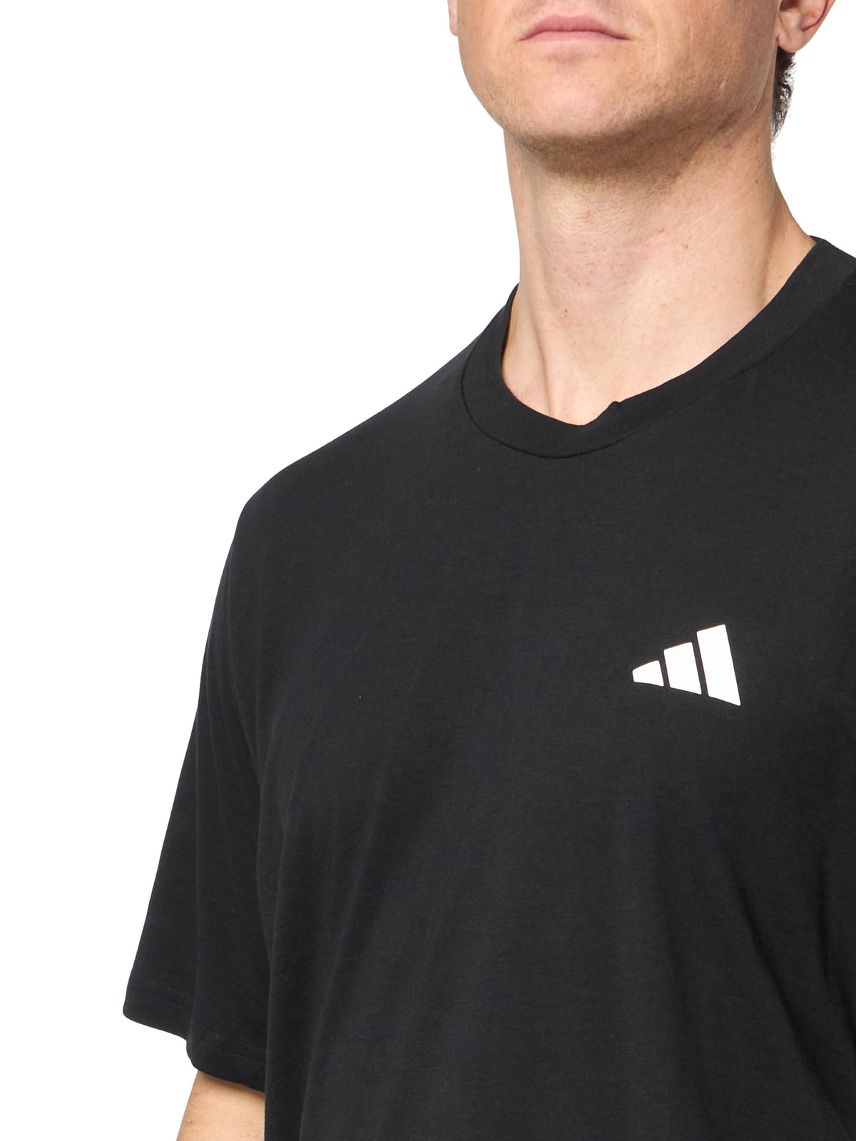 Adidas Men's Train Essentials FeelReady 3-Stripes T-Shirt, Black, Medium
