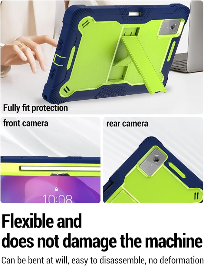 for Lenovo Idea Tab Plus/Tab K12（12.1 Inch） Android Tablet Protective caseShockproof Lightweight Silicone Protective Cover with StandChild-Friendly ProtectionEasy to Clean DesignBlack