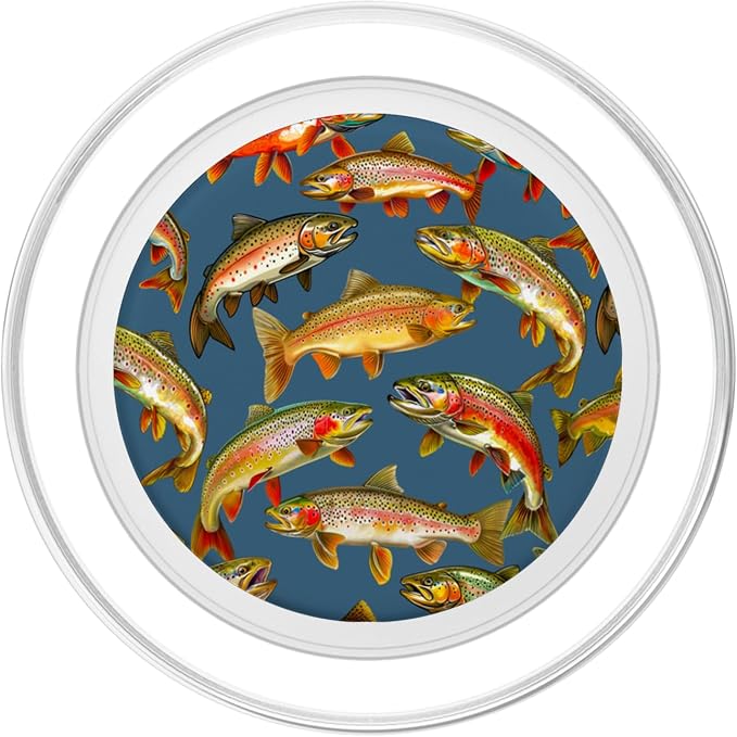 Fishing Fisherman Trout Fishing PopSockets PopGrip for MagSafe