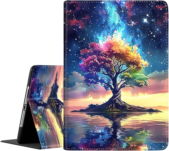 Case for New iPad (A16) 11th Generation 11 Inch 2025for iPad 10th Generation 2022 10.9 Inch Multi-Angle Stand Smart Cover Shockproof with Auto Wake/Sleep ，Starry Sky