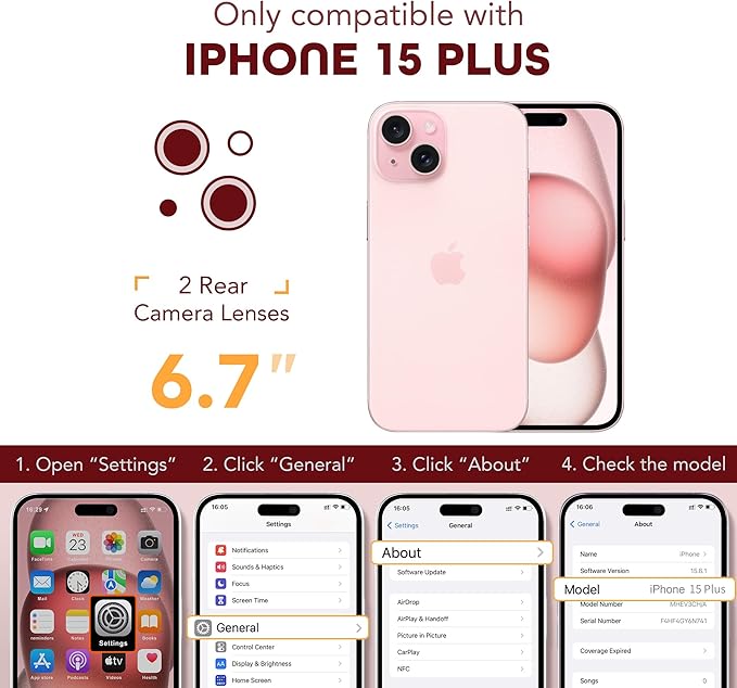 Magnetic for iPhone 15 Plus Case, Compatible with MagSafe, Built-in Privacy Screen Protector and Camera Protection, Anti Spy Full Body Dustproof Shockproof Hard Phone Case 6.7", Shiny Clear