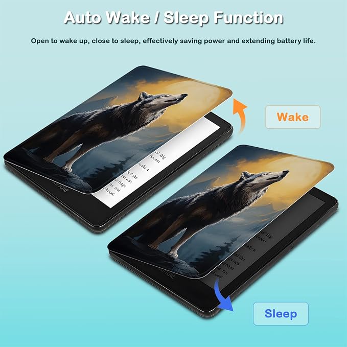 for 6 Kindle 2024 and 2022 (11th Generation) Case Slim Lightweight Smart Cover Case with Auto-Wake/Sleep for Kindle 2024Beach Starfish