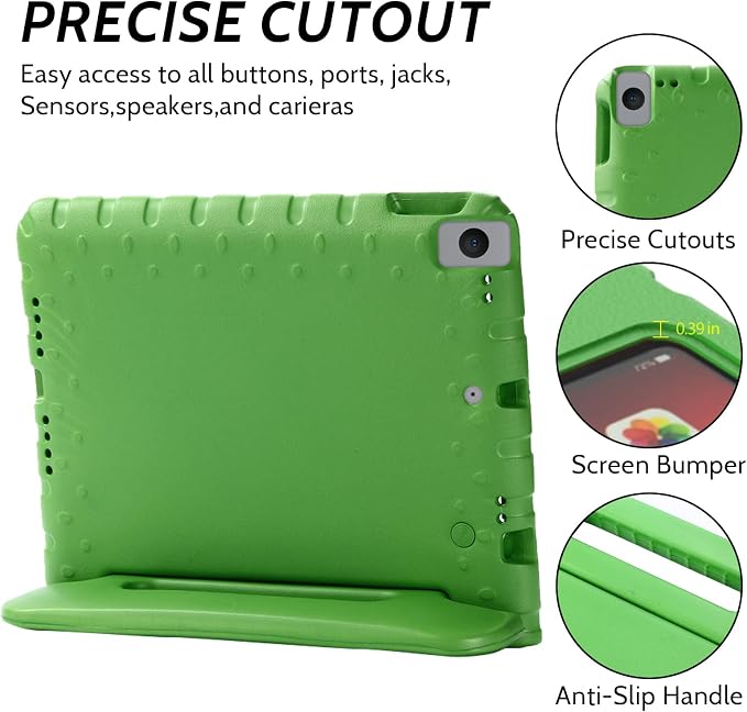 Dteck Kids Case for iPad 10.2 - Shockproof Rugged EVA Handle Stand Child Proof Case for iPad 9/8/7 Generation Black