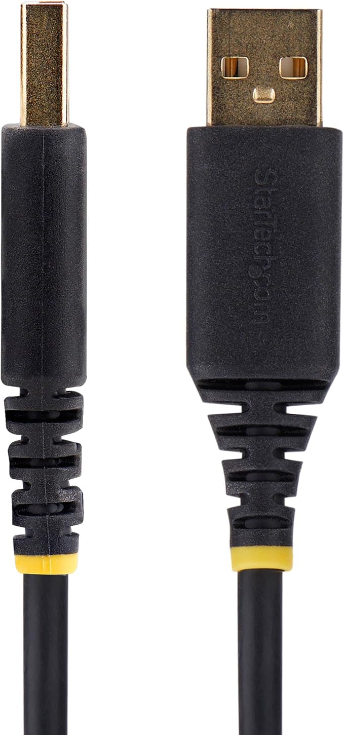 StarTech 10ft USB to Serial Adapter Cable FTDI IC (1P10FFC-USB-SERIAL) | USB-A to DB9 RS232 Interchangeable DB9 Screws Nuts COM Retention LED Indicators