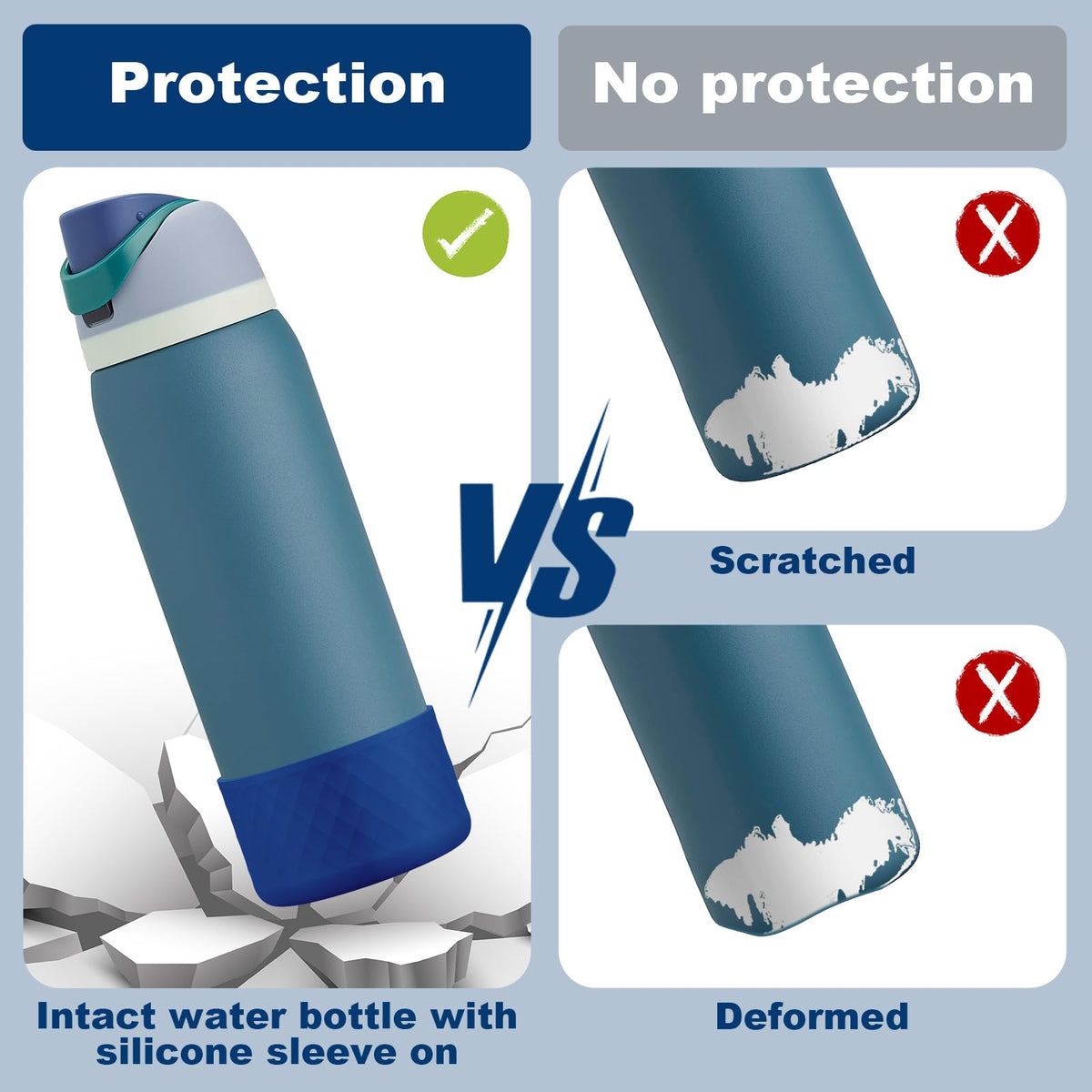 Silicone Boot for Owala Water Bottle 40 oz, Anti-Slip Protective Sleeve for FreeSip/Twist/Flip Stainless Steel Water Bottles Accessories
