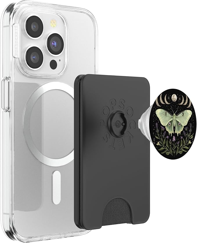 Luna Moth Lover Moon Phase Entomology Bug Flying Insect PopSockets Adhesive PopGrip