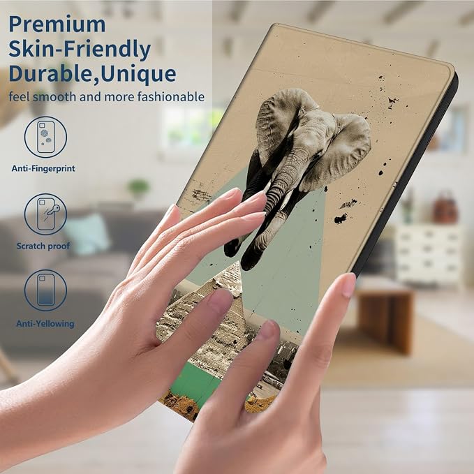 Slim Case for Samsung Galaxy Tab S11 5G 11 Inch (2025) PU Leather Tablet Cases Flip Folio Multi-Angle Viewing Stand Protective Smart Shell Cover with Auto Wake/Sleep A Crow Skull