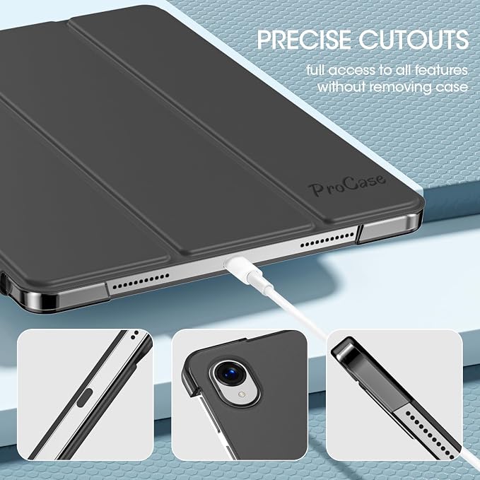 ProCase for Onn. 11 Inch Tablet Pro 2024 Case -Black | Slim Stand Hard Back Shell Protective Smart Cover for Onn. 11” Tablet Pro 2024 Model