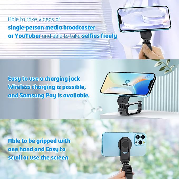 SELFPICT Hand Selfie &amp Stand with Secured Hand Selfie Holder and Stand (New Patent Item)