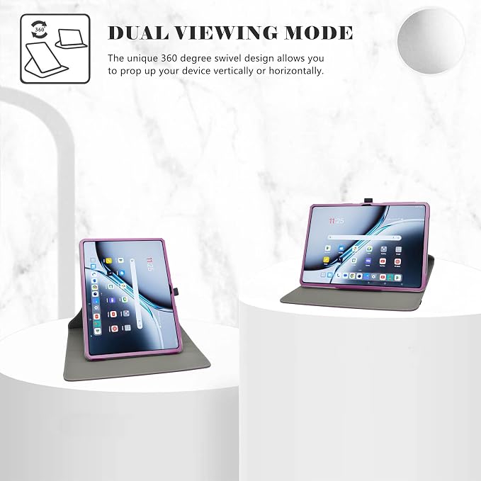 LiuShan Compatible with OnePlus Pad 3 Case360 Degree Rotation Stand PU Cover for OnePlus Pad 3 13.2 Android Tablet（Not Fit Other TabletBlack